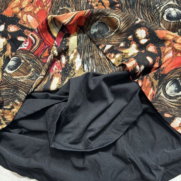 Y2K Abstract Boho Dress M Sleeveless Artsy Print Fall Festival Outfit - Picture 6 of 8